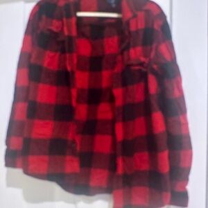 GEORGE Red & Black Flannel-Size M